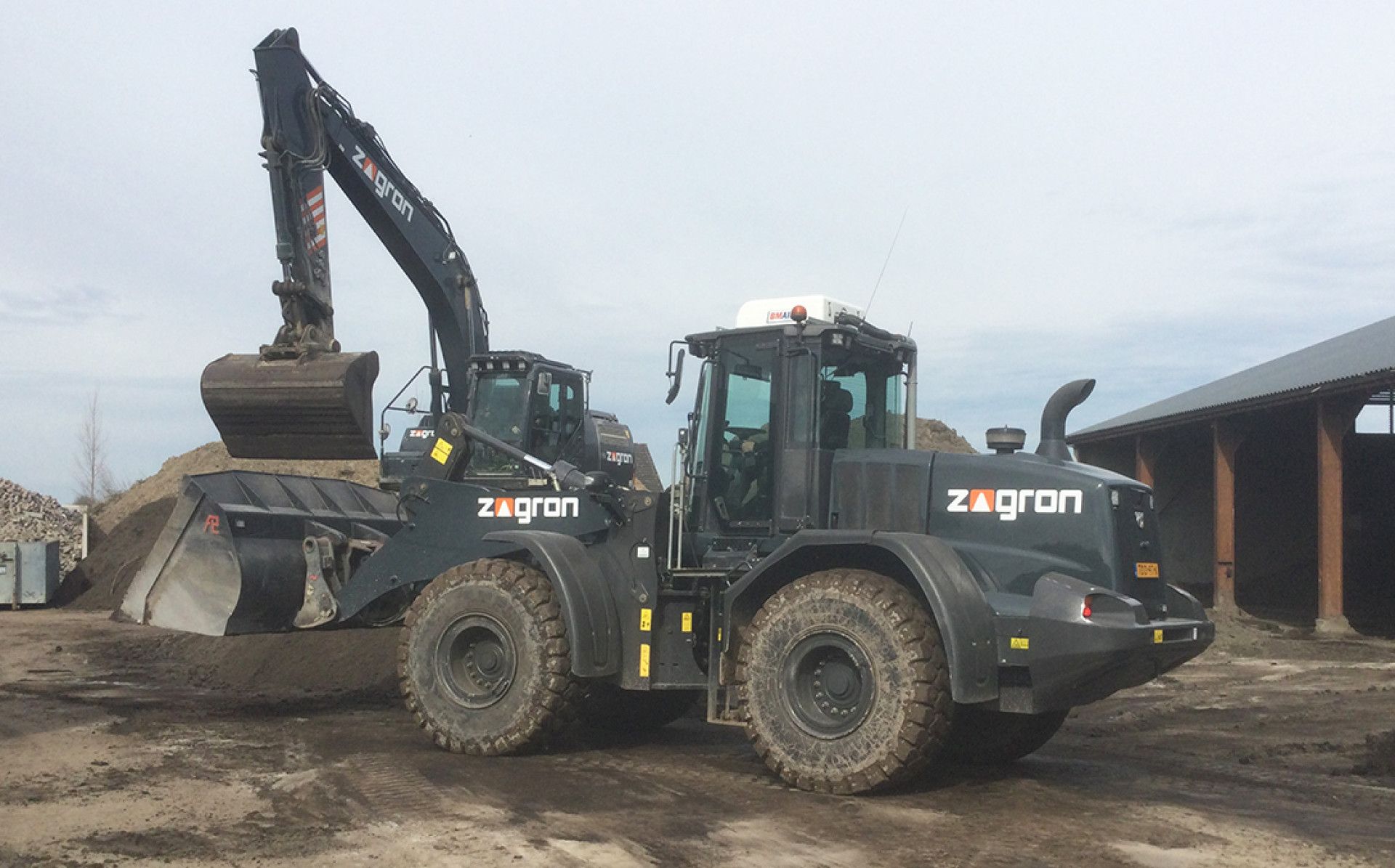 Case 821G-XR wiellader voor Zagron