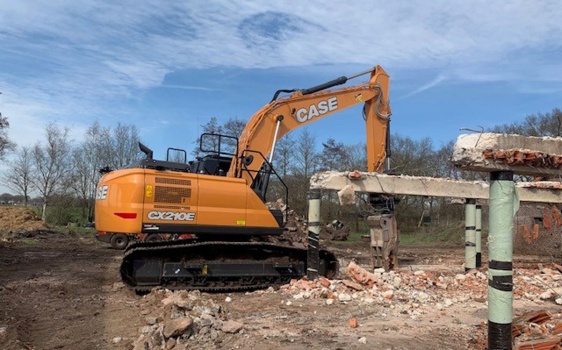 Case CX210E rupskraan voor Loonbedrijf H. Altena