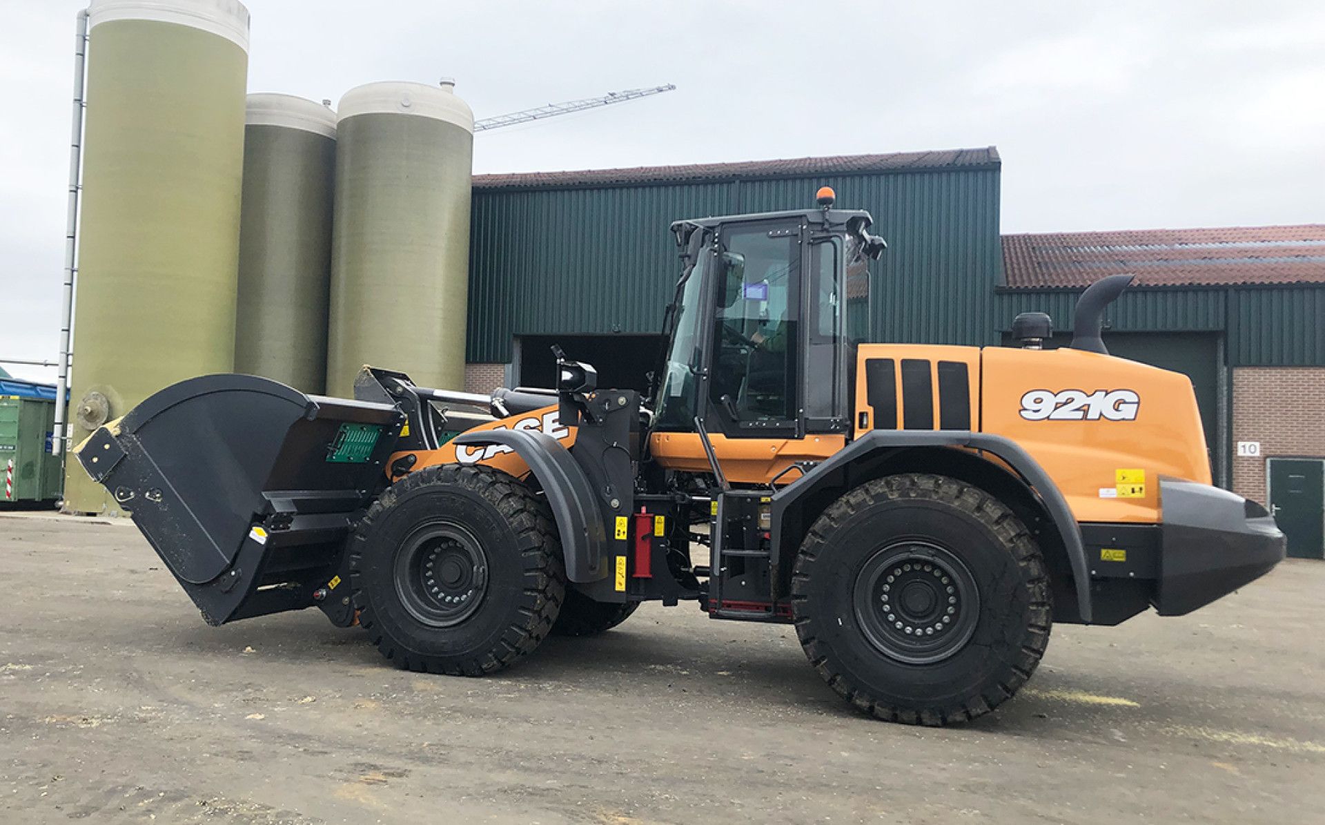 Case 921G shovel voor Biogas Bree