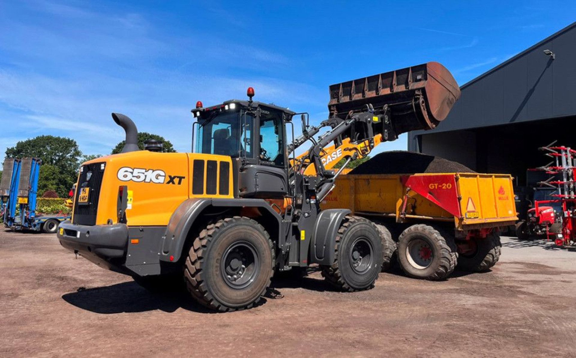 Case 651G-XT wiellader voor Alpha Sedum uit Alphen
