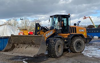 Case 721G wiellader voor Wegenbouw Veldhoven