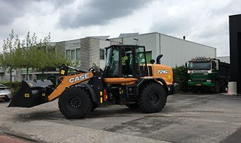 Case 721G wiellader voor H. Wagenaars Grond en Bouwstoffen