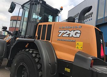 Nieuwe Case 721G wiellader voor A. Den Bakker en Zn. BV