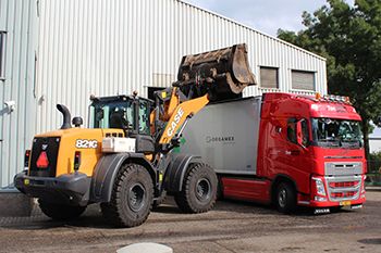 Tweede Case wiellader voor Orgamex-Tontrans
