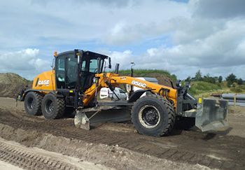 Case 856C AWD grader voor Brouwer & Brouwer
