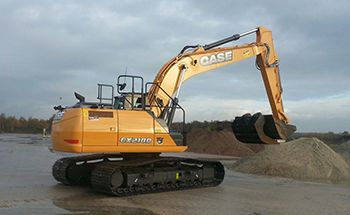 Case CX210D voor Loonbedrijf Altena Kloosterhaar