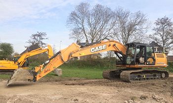 Case CX210D voor Loonbedrijf Van Vliet