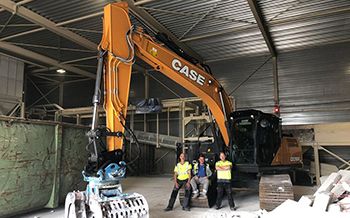 Case CX210D rupsgraafmachine voor Xella in Landgraaf