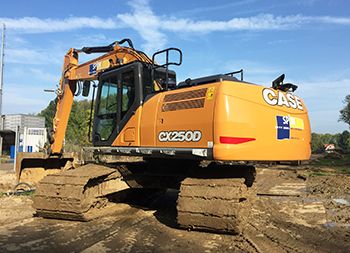 Case CX250D rupskraan voor Spijk Herveld BV