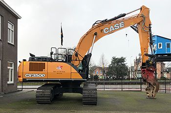 Case CX350D rupskraan voor Bert van den Brink Dodewaard