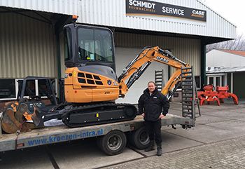 Tweede Case CX35B minigraver voor Kroezen Infra