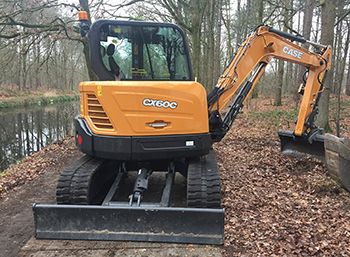 Case CX60C minigraver voor Gebr. Aldenzee Deurne BV