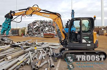Nieuwe Case CX60C minigraver voor A&M Recycling